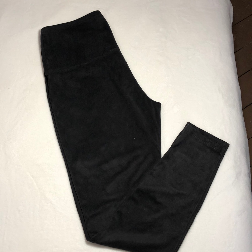 Black microfiber leggings Size Medium